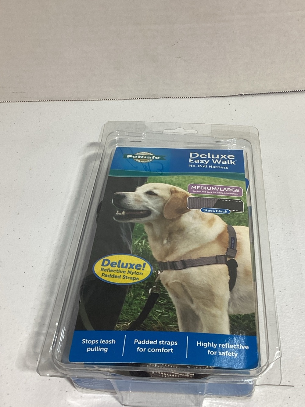 PetSafe Deluxe Easy Walk No-Pull Dog Harness - Steel/Black (Medium/Large)